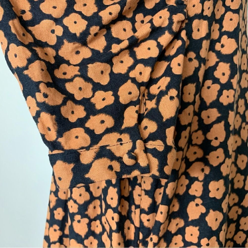 Who What Wear Linen Blend Floral Puff Sleeve Shift Dress, Size XXL - Picture 5 of 13